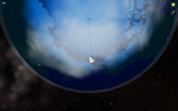 지구을(를) 우주 공간에서 바라본 SPACE 시뮬레이션 천체 사진.
