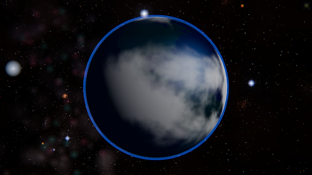 지구를 우주 공간에서 바라본 SPACE 시뮬레이션 천체 사진.