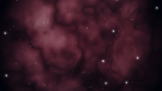 장미 성운(NGC 2237)를 우주 공간에서 바라본 SPACE 시뮬레이션 천체 사진.