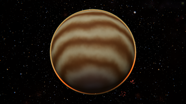 Betelgeuse d를 우주 공간에서 바라본 SPACE 시뮬레이션 천체 사진.