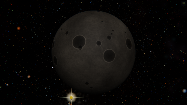 s2019s36를 우주 공간에서 바라본 SPACE 시뮬레이션 천체 사진.